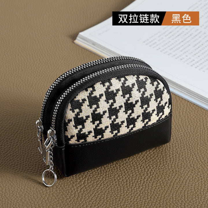 Stylische doppelte Reißverschluss-Münztasche