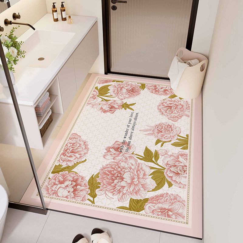 Floral Design Badezimmermatte