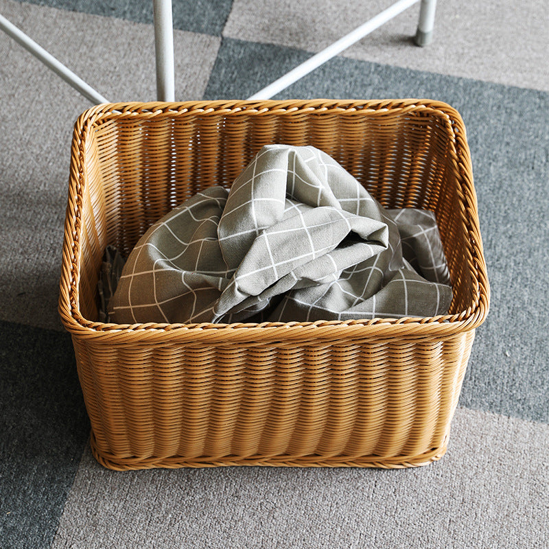 Unisex Praktischer Aufbewahrungskorb aus hochwertigem Rattan Karnz