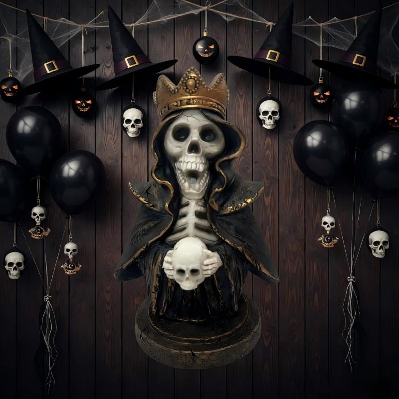 Dekorative Totenkopfstatue Karnz
