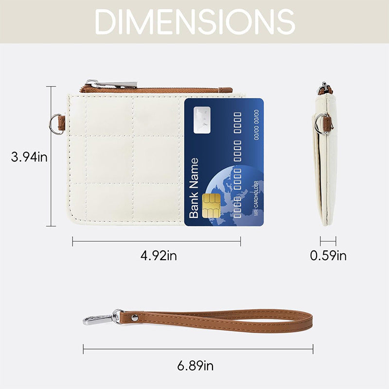 Elegante und Kompakte Geldbörse mit Reißverschluss und Handgelenkband Karnz