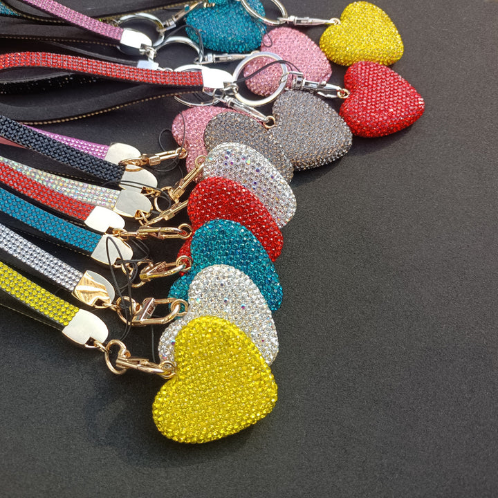 Rhinestone Herz Schlüsselanhänger Karnz