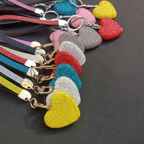 Rhinestone Herz Schlüsselanhänger Karnz