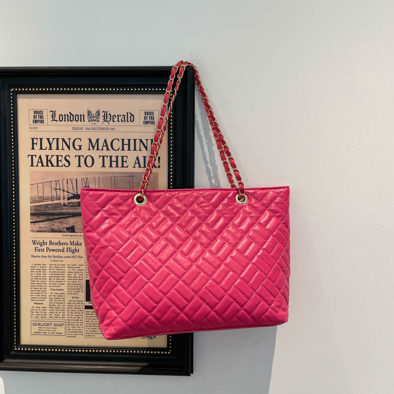 WoQuilted Tote Bag mit Kettengriffen Karnz