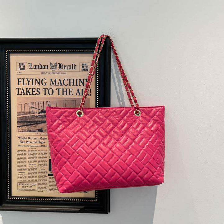 WoQuilted Tote Bag mit Kettengriffen Karnz