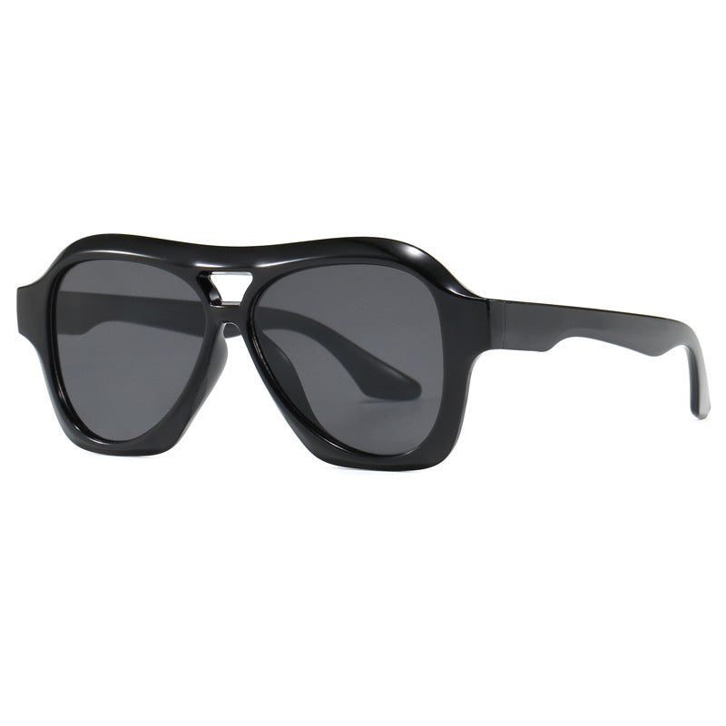 Damen modische Sonnenbrille im innovativen Design mit breitem Rahmen Karnz