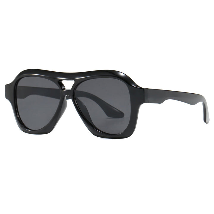 Damen modische Sonnenbrille im innovativen Design mit breitem Rahmen Karnz