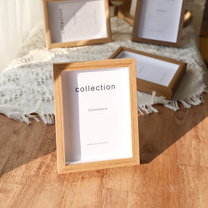 Eleganter Holz-Fotoahmen für Tischpräsentation