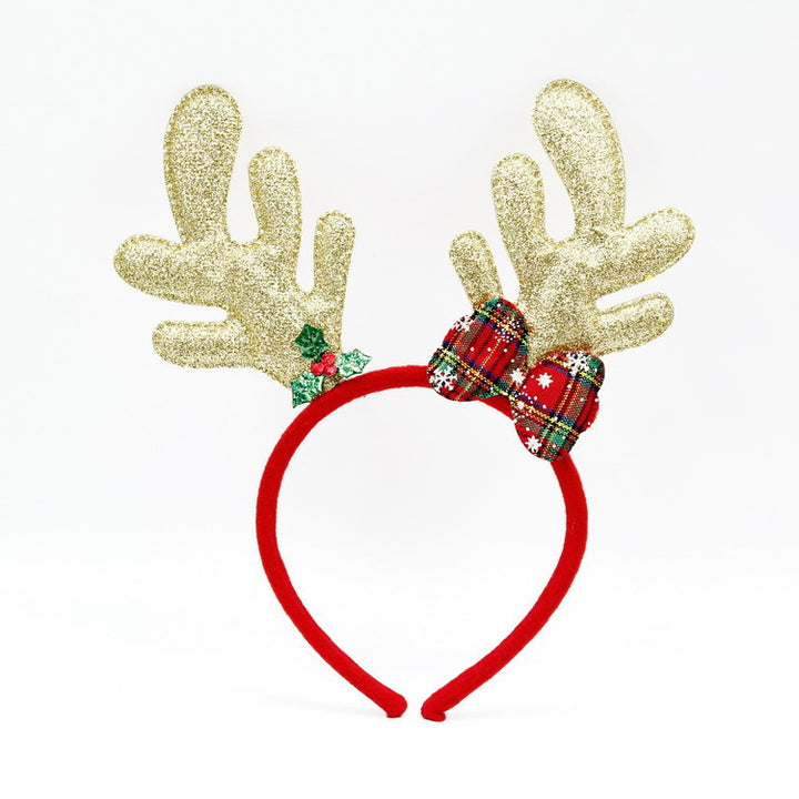 Festlicher Weihnachts-Haarreif mit lustigen Weihnachtsmannfiguren