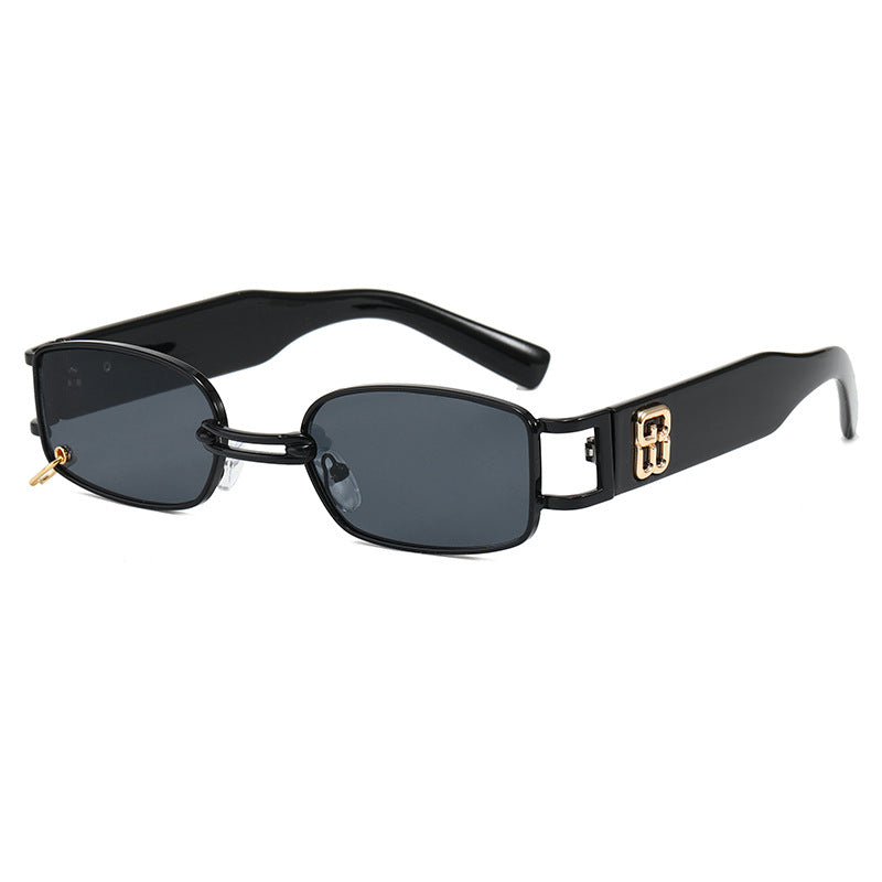 Modische Sonnenbrille mit Einzigartigem Rechteckigem Rahmen Karnz