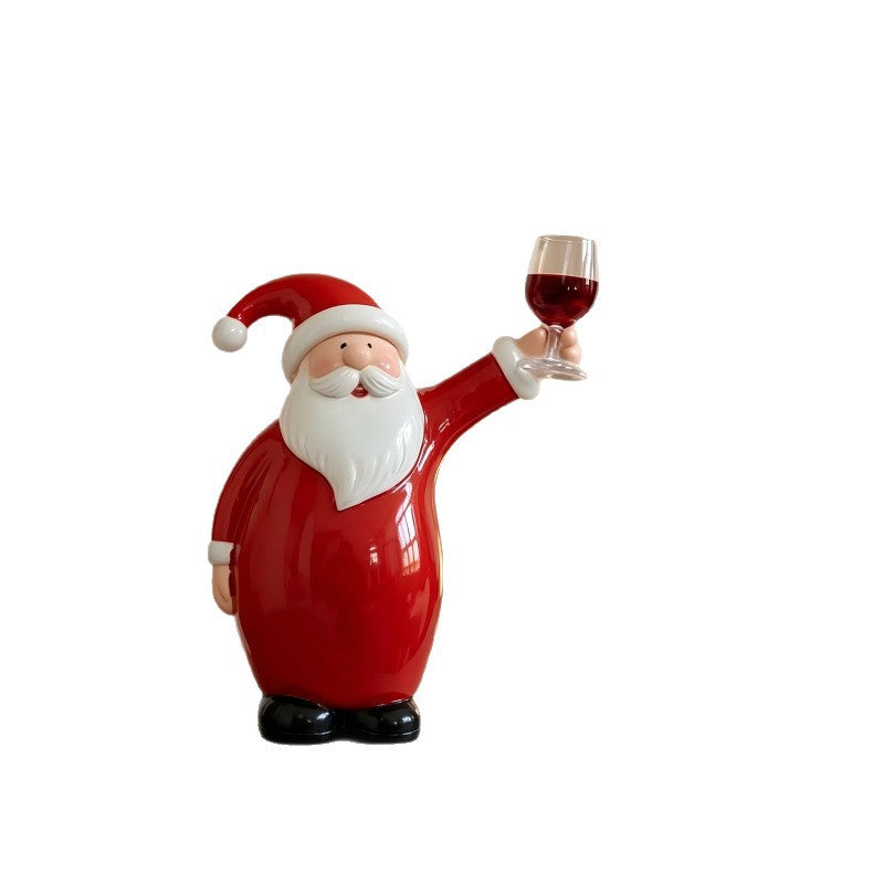 Lustige Weihnachtsmannfigur mit Bierkrug Karnz
