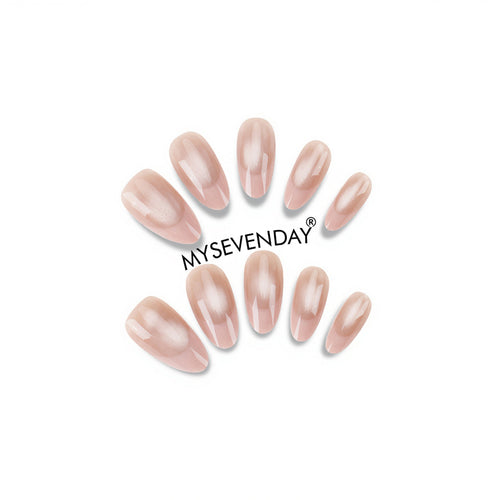 Elegante Press-On Nagelset mit French Tip Design Karnz