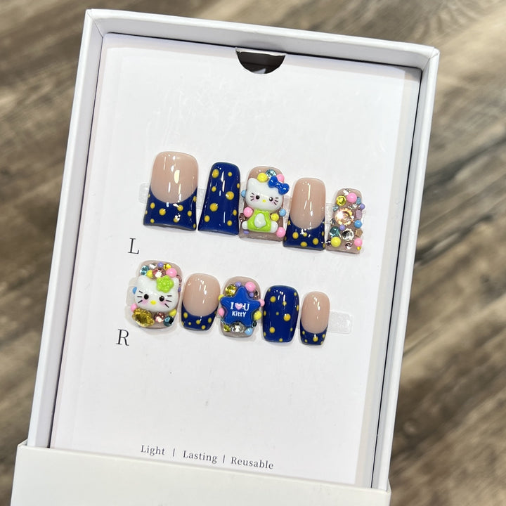 Verspielt Cartoon-Themen Press-On Nagelset Karnz