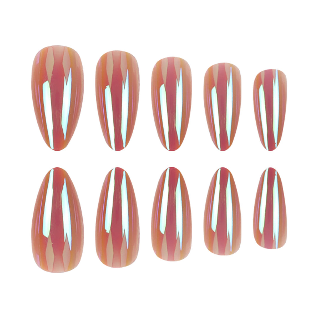 Metallic Stiletto-Nagelverlängerungen Karnz