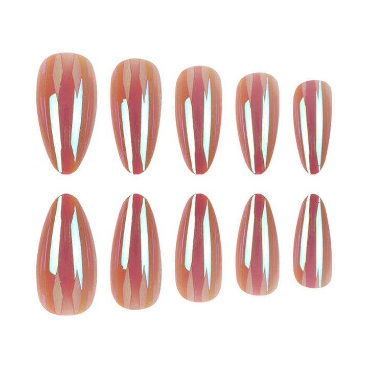 Metallic Stiletto-Nagelverlängerungen Karnz