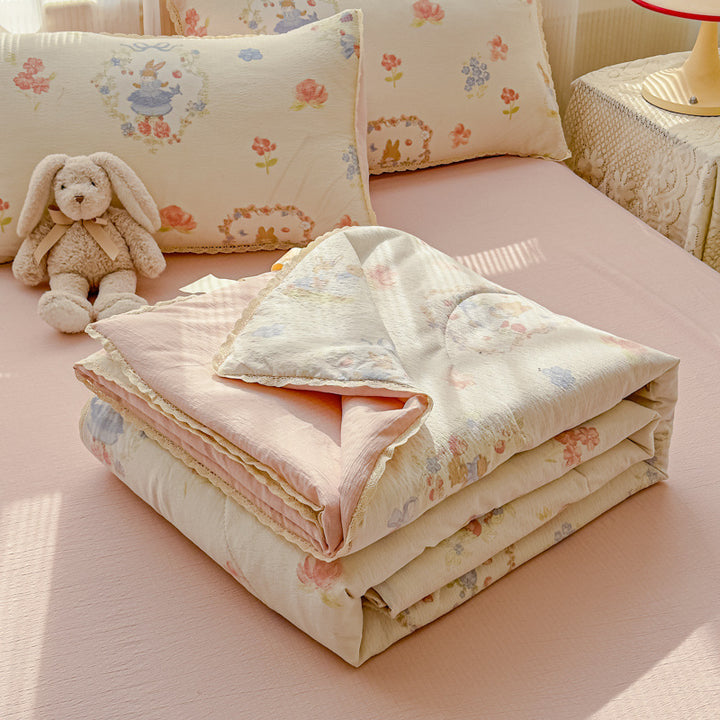 Blumenmuster Quilt Decke