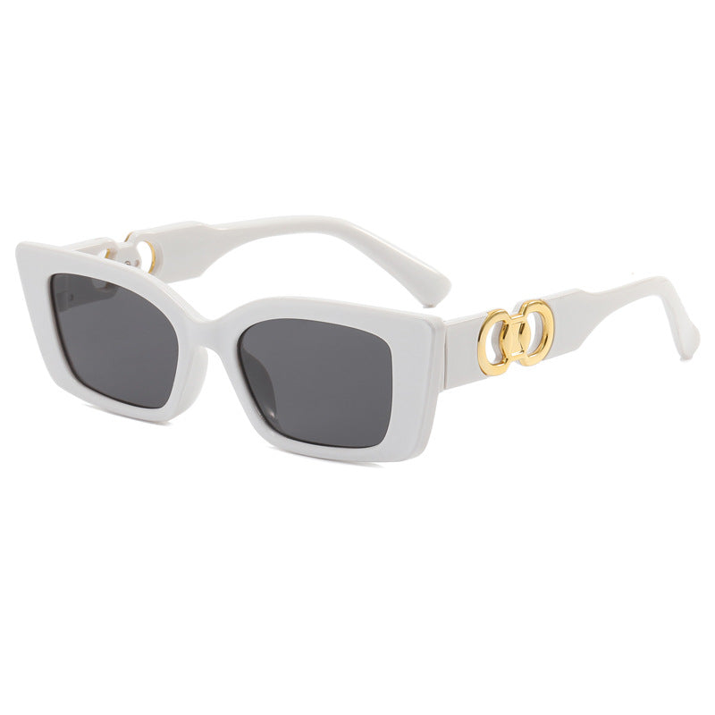 Damen modische quadratische Sonnenbrille mit glamourösen Akzenten Karnz