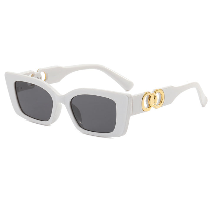 Damen modische quadratische Sonnenbrille mit glamourösen Akzenten Karnz