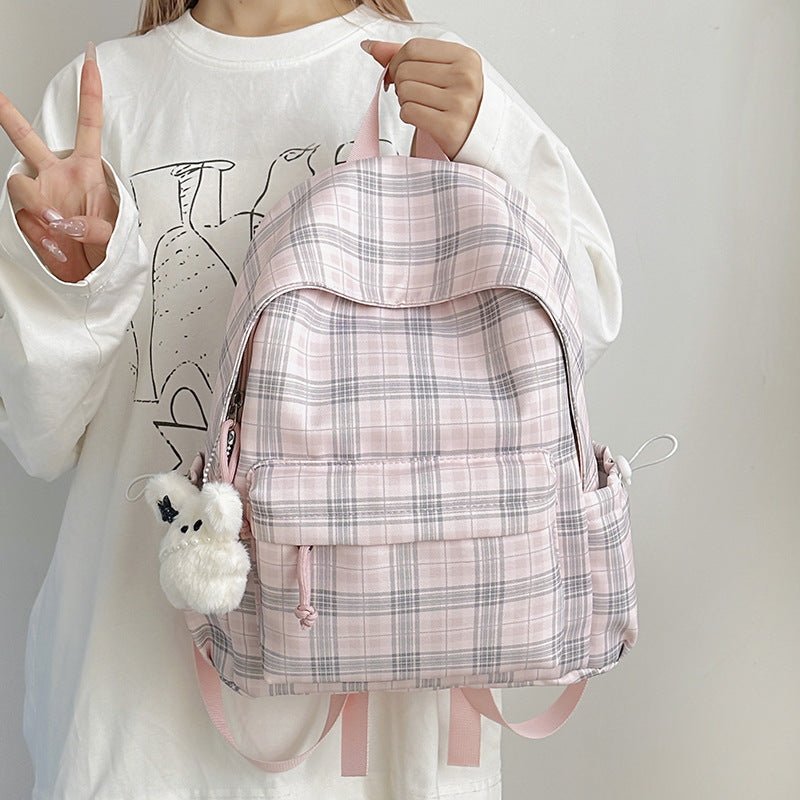 Stylische Karomuster-Rucksack Karnz