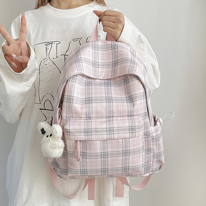 Stylische Karomuster-Rucksack Karnz