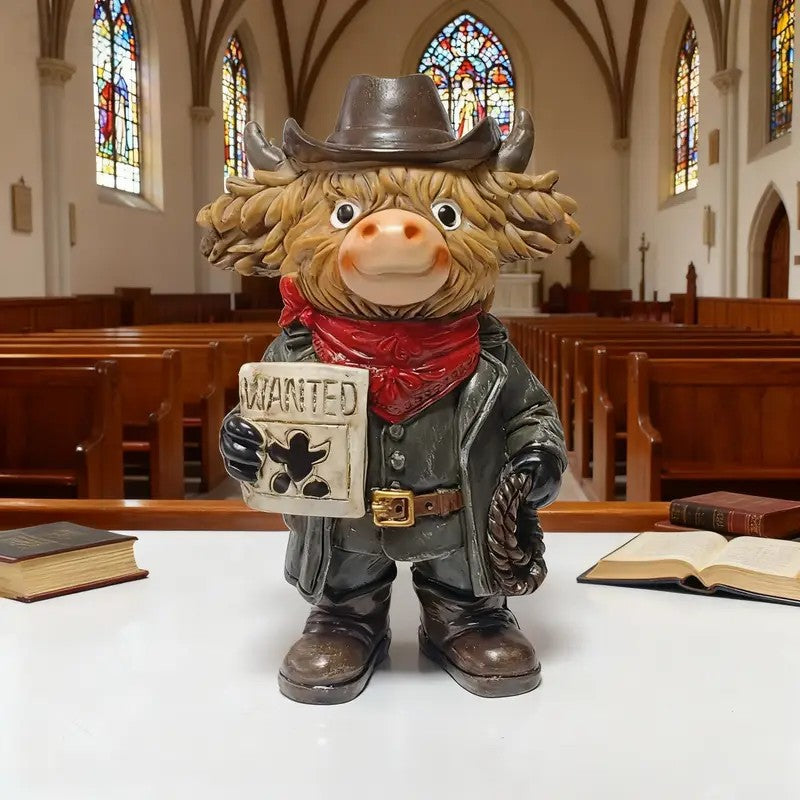 Lustige Cowboy Dekofigur Karnz