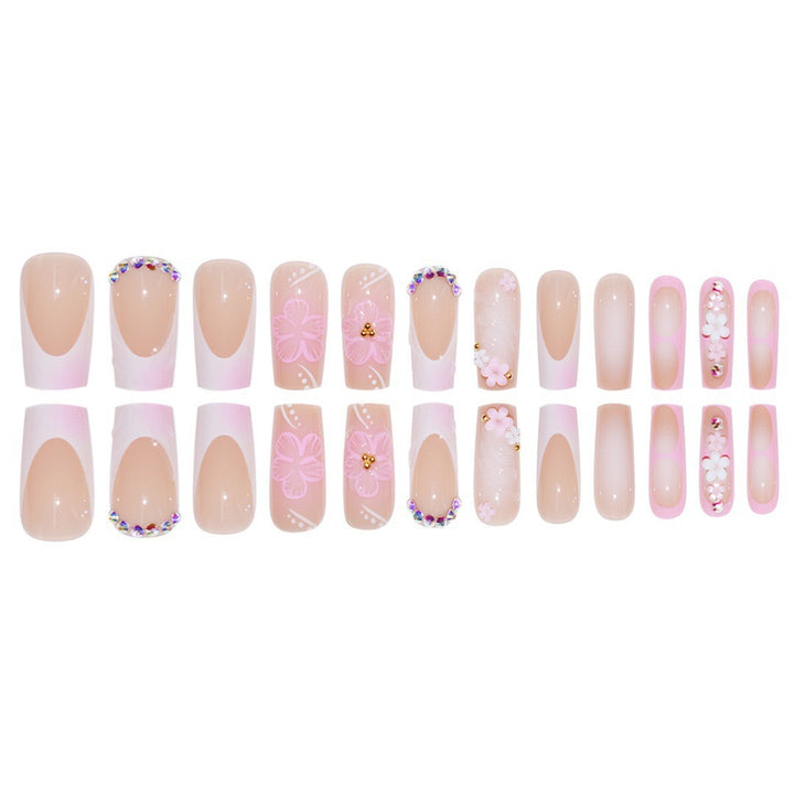 Dekorative Blumige Acryl-Nagelverzierungen Karnz