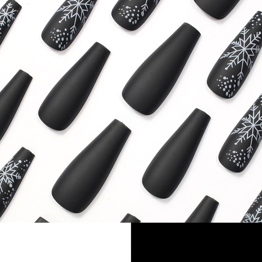 Künstlerisches Winter-Themen Nagelkunst Design Karnz