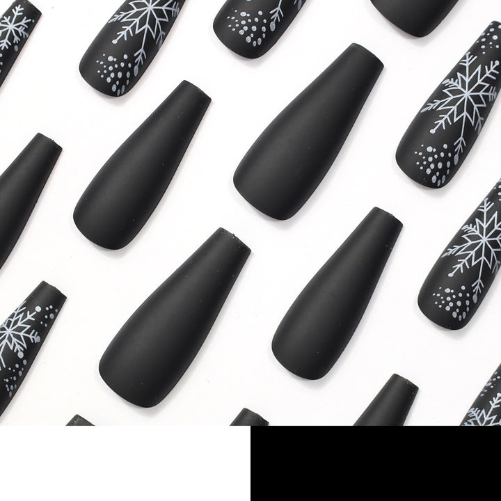 Künstlerisches Winter-Themen Nagelkunst Design Karnz