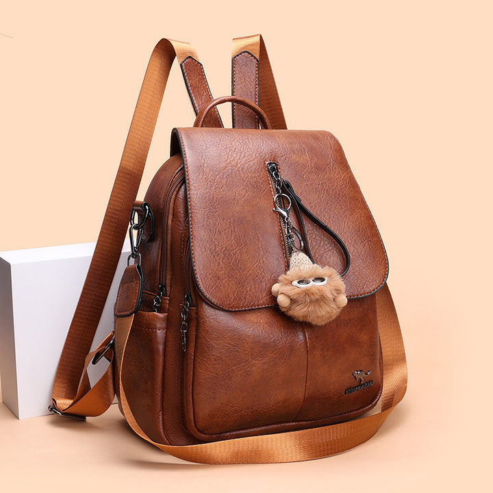 Stylischer Multifunktions-Leder-Rucksack Karnz