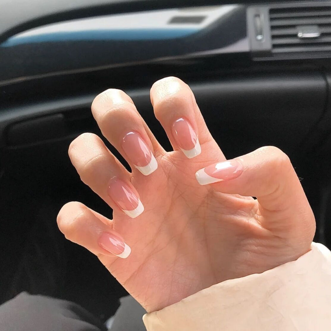 French Tip Press-On Nail Art