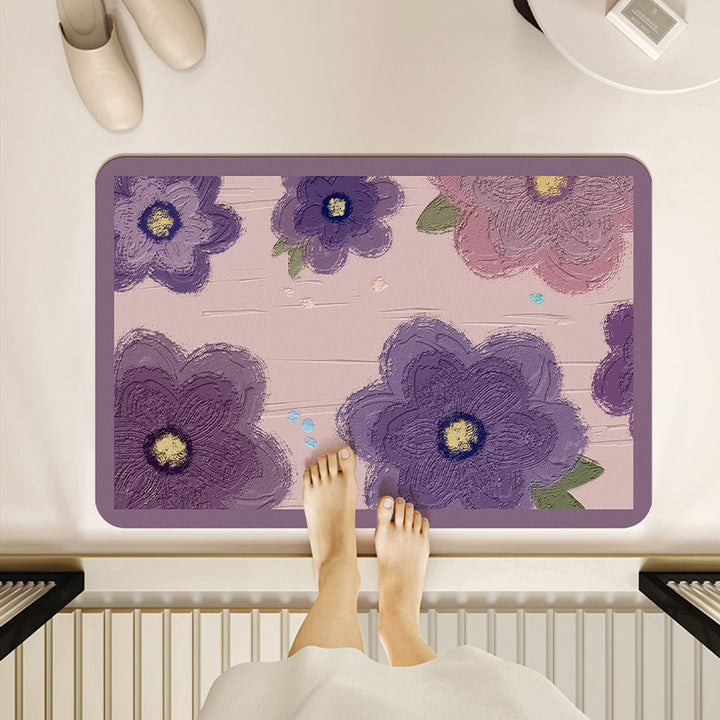 Blumenmuster Badewanne Matten