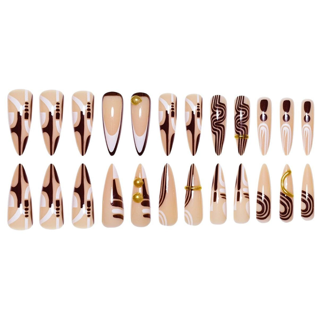 Dekorative Stiletto Press-On Nagelkunst Erweiterungen Karnz
