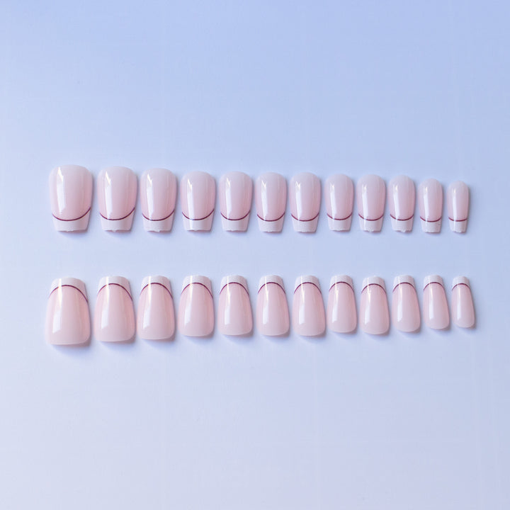 Elegante Franse Tipp Acryl Nagelkunst