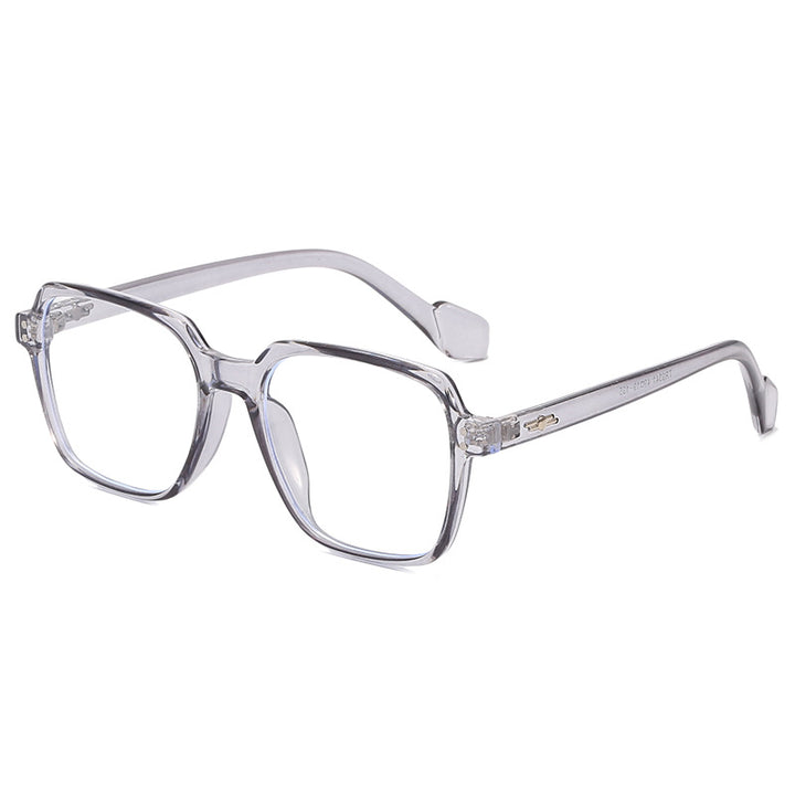 Damen quadratische Brille mit transparentem Rahmen und stylischem Design Karnz