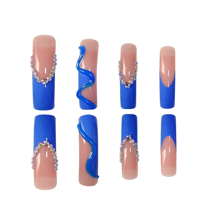 Glamouröse 3D Lange Stiletto Press-On Nägel Karnz