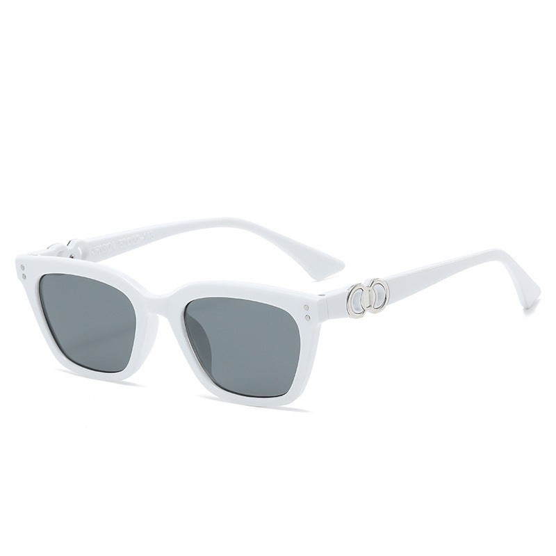 Damen Elegante und modische Sonnenbrille mit dekorativem Metallrahmen Karnz