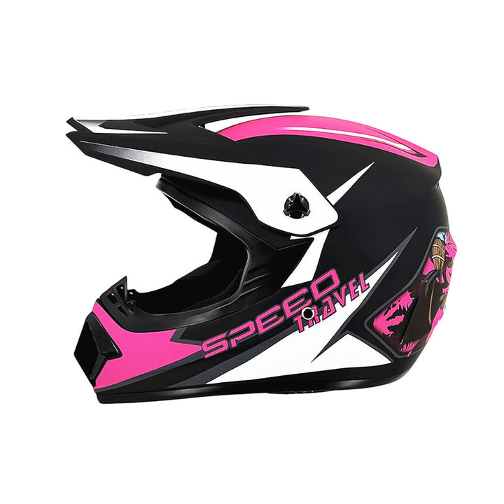 Vollgesicht-Motocross-Helm mit verlängertem Visier und verstärktem Kinnschutz Karnz