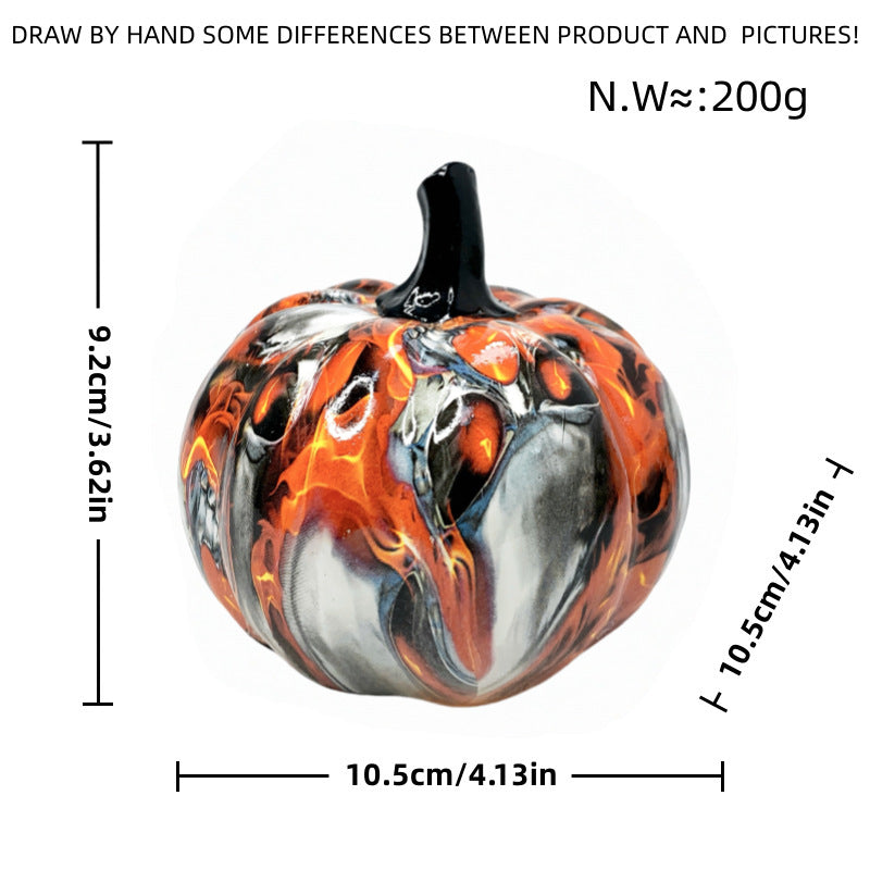 Kunstvolle Halloween Kürbisfigur Karnz