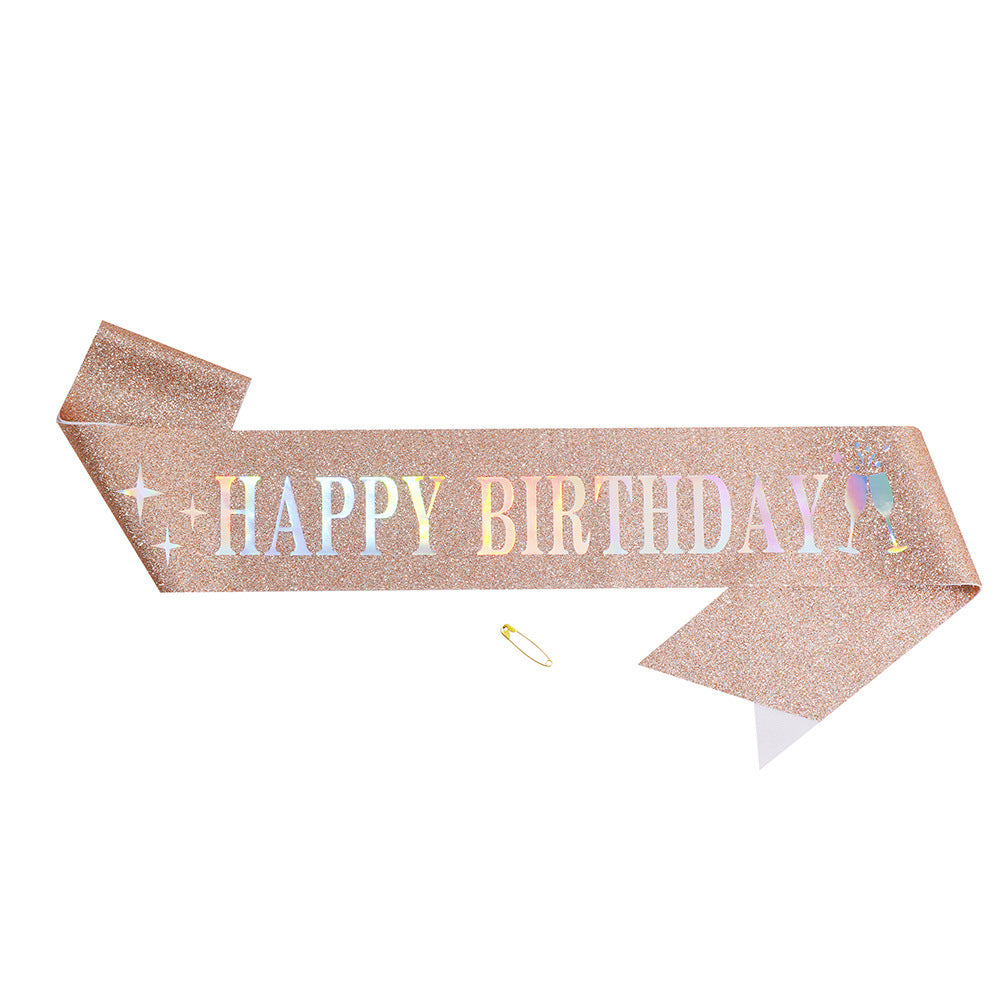 Damen Funkenkrone mit „Happy Birthday“ Schriftzug Karnz