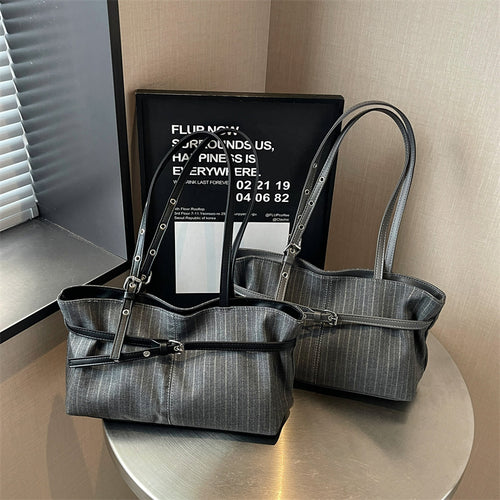 Stylische gestreifte Business-Tote
