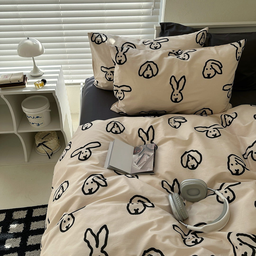 Floral Print Bettbezug Set