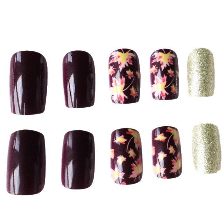 Dekorative herbstliche Acryl-Nagelverzierungen Karnz