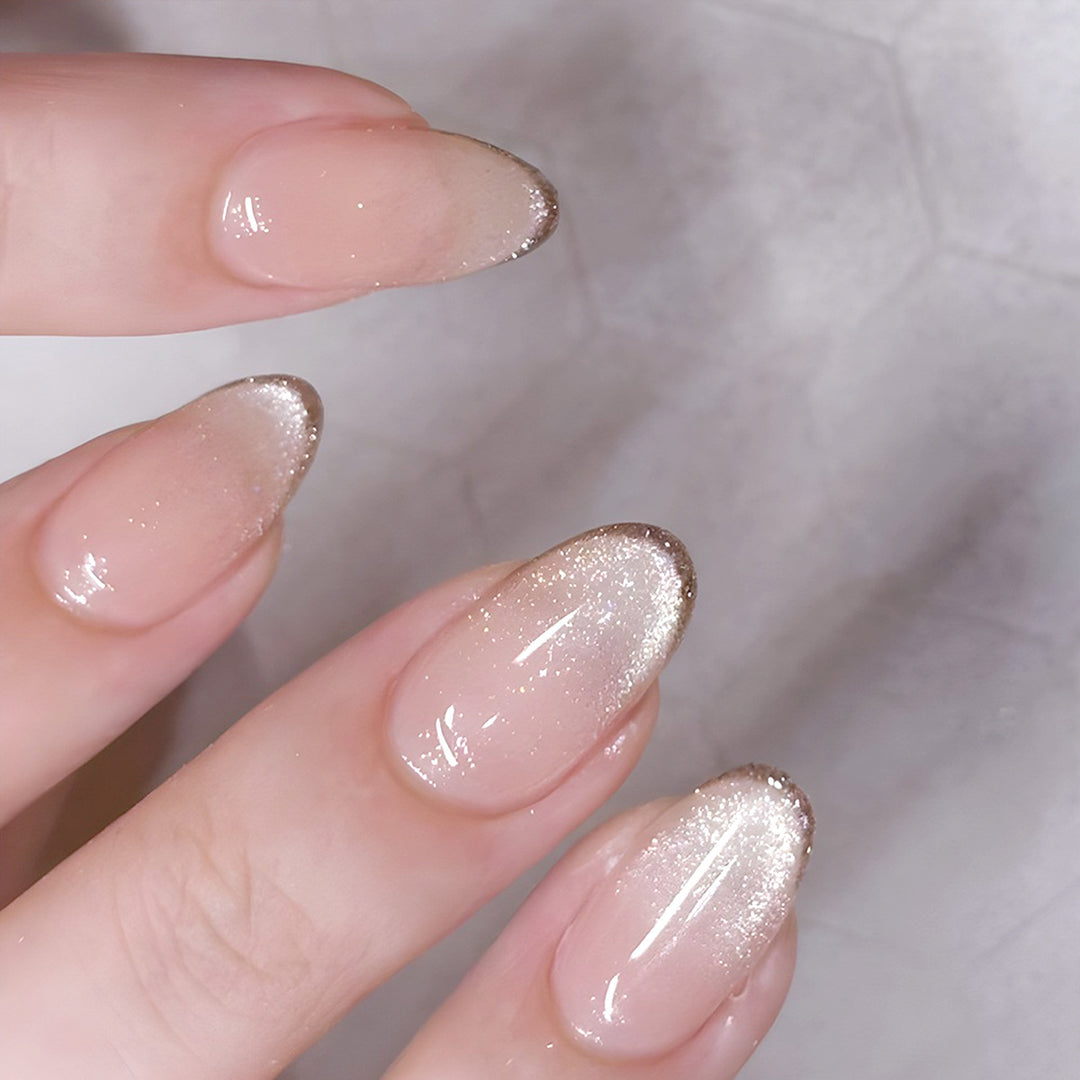Elegante Ombre Glitzer Nagelspitzen Karnz