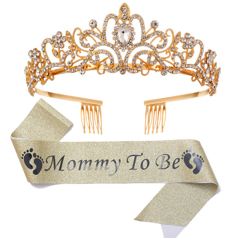 Damen Hochzeits-Tiara mit personalisiertem Band Karnz