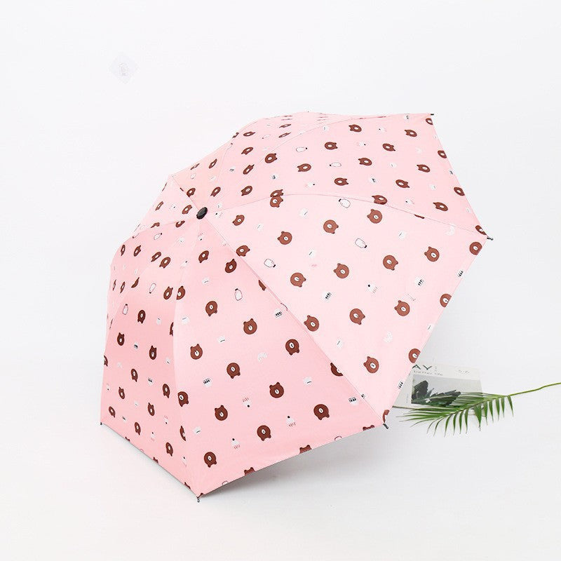 Damen kreativer Falt-Regenschirm mit tierischem Motiv Karnz