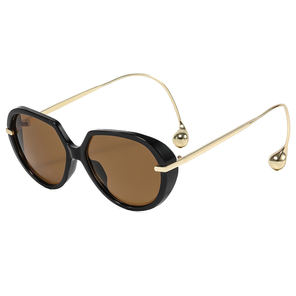 Damen Cat-Eye Sonnenbrille mit goldenen Akzenten und stylishem Rahmen Karnz