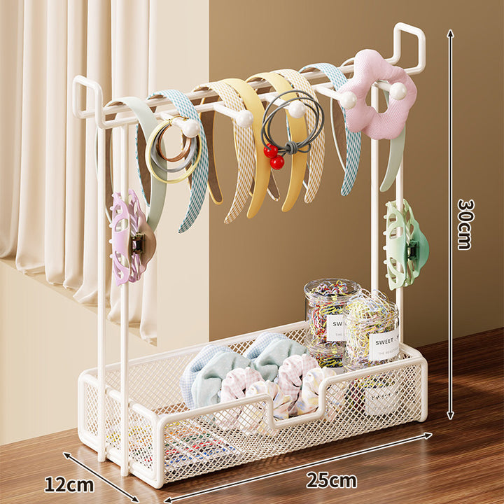 Haarband und Haarschmuck Organizer Ständer mit Mesh-Aufbewahrungsschale
