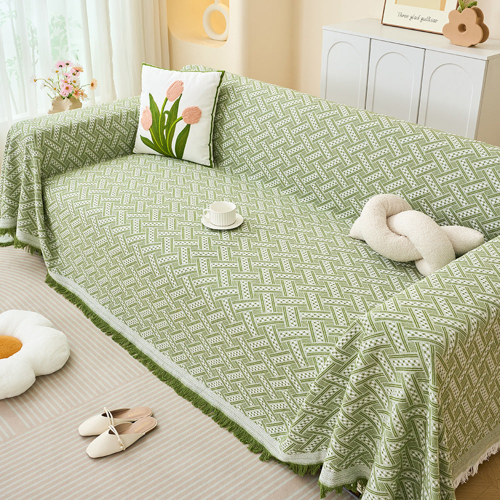 Strukturierte gewebte Sofa-Wurfdecke