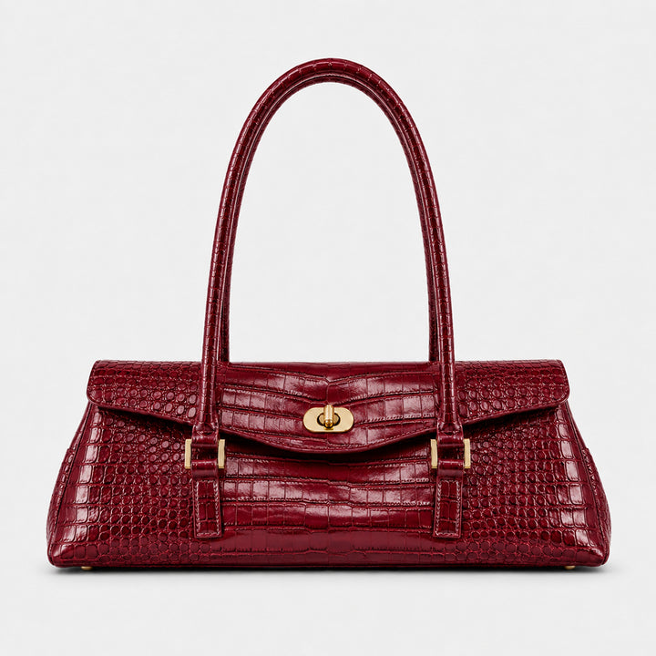 Elegante Krokodil-Optik Handtasche