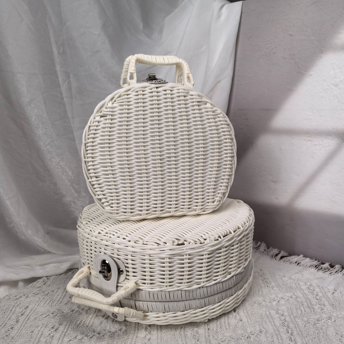 Damen stilvolle geflochtene Handtasche Karnz